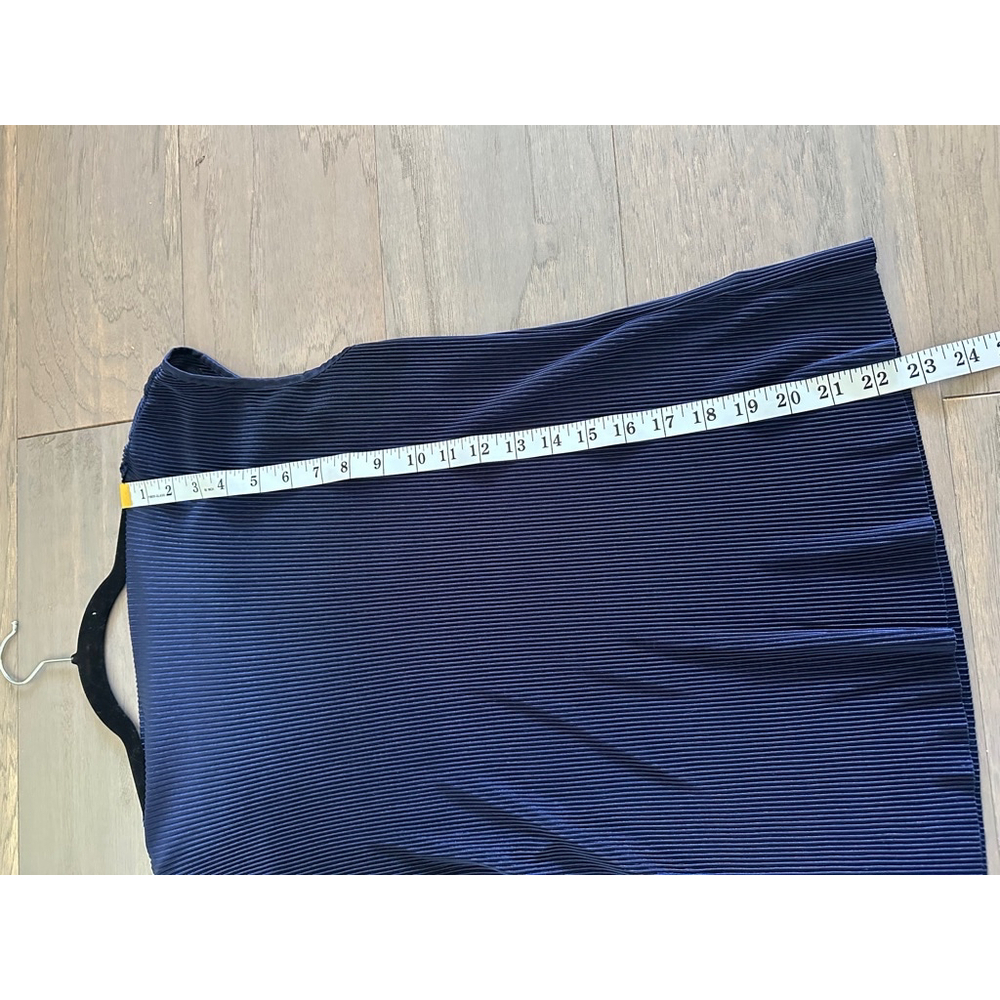 Pleione Ribbed Tank Top Silk Navy Blue Size Small - Picture 4 of 8